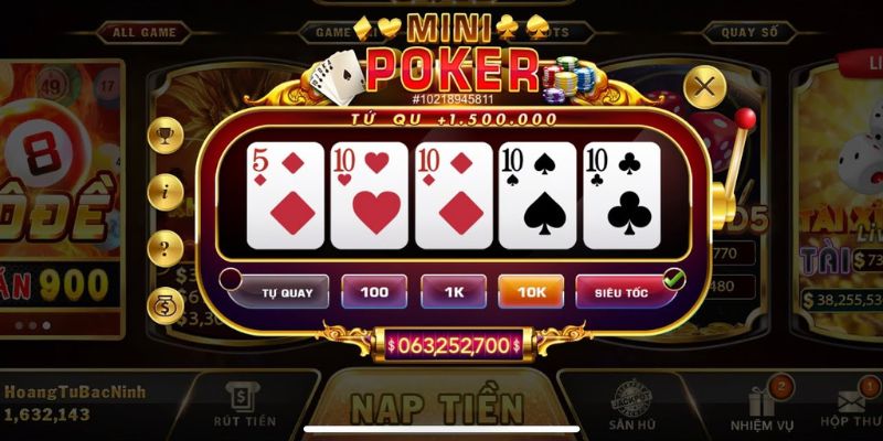 Hướng Dẫn Chơi Nổ Hũ Mini Poker Với Tỷ Lệ Thắng Cao